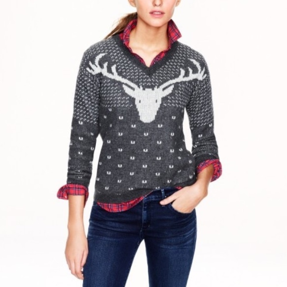 J. Crew Factory Reindeer Sweater